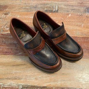 Freebird by Steven Bristol Cognac Leather Loafers
